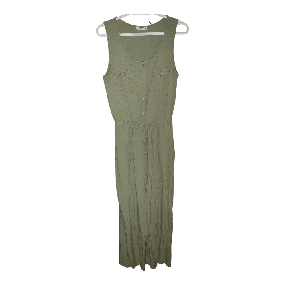 Ci Sono Olive Green Sleeveless Jumpsuit